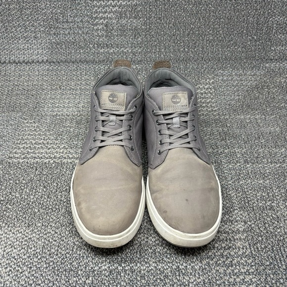 Timberland Davis Square Chukka Men\'s Gray Leather Canvas Sneakers Shoes Sz 13 M main image 8